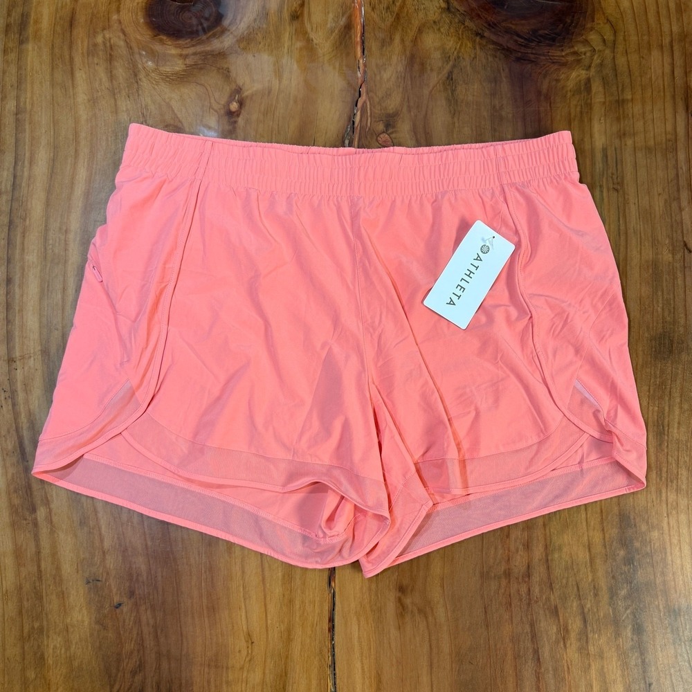 NEW Athleta Women's Shorts Mesh Racer Run 4" 2X Plus Size Lined Running P3-7